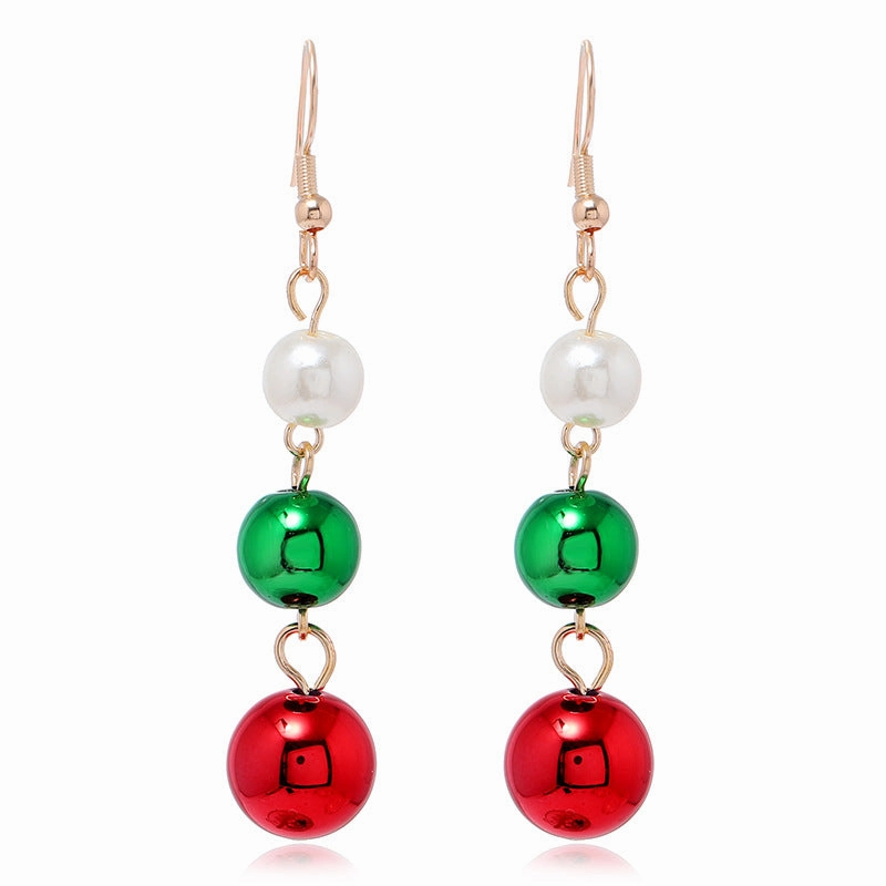 Wholesale cartoon Christmas Santa Claus bell alloy Earrings