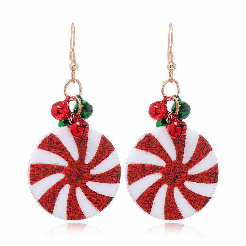 Wholesale cartoon Christmas Santa Claus bell alloy Earrings