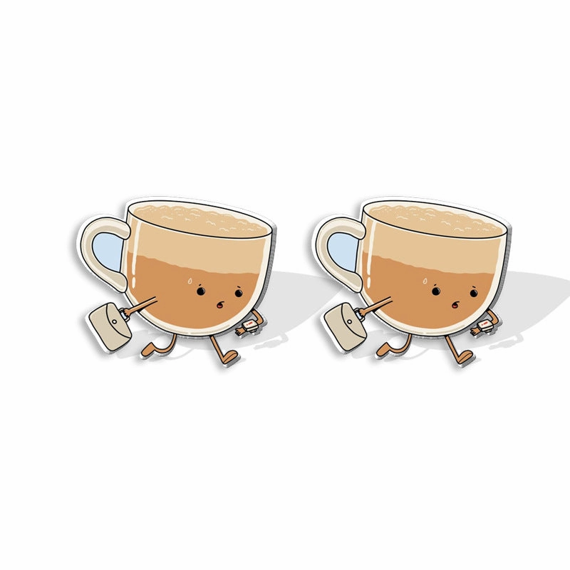 Wholesale Cartoon Coffee Machines, Cute Coffee Cups, Resin Earrings