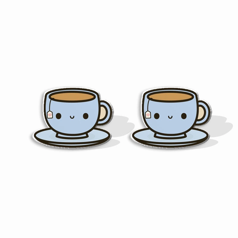 Wholesale Cartoon Coffee Machines, Cute Coffee Cups, Resin Earrings
