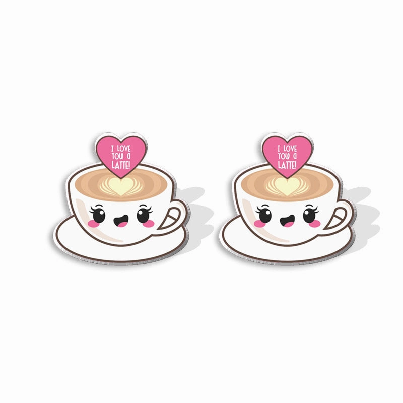 Wholesale Cartoon Coffee Machines, Cute Coffee Cups, Resin Earrings