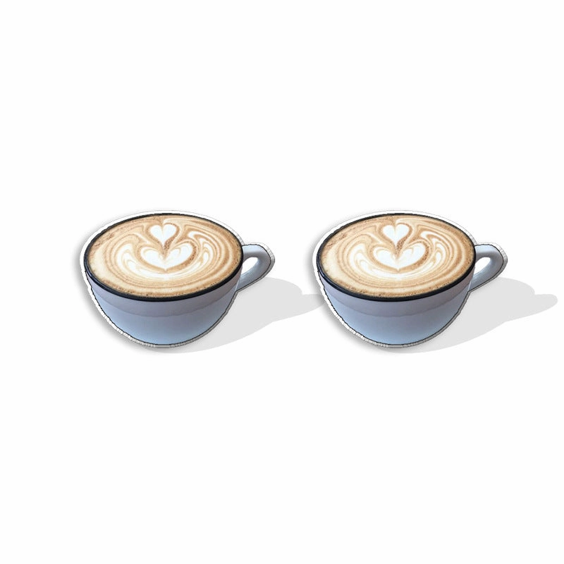 Wholesale Cartoon Coffee Machines, Cute Coffee Cups, Resin Earrings