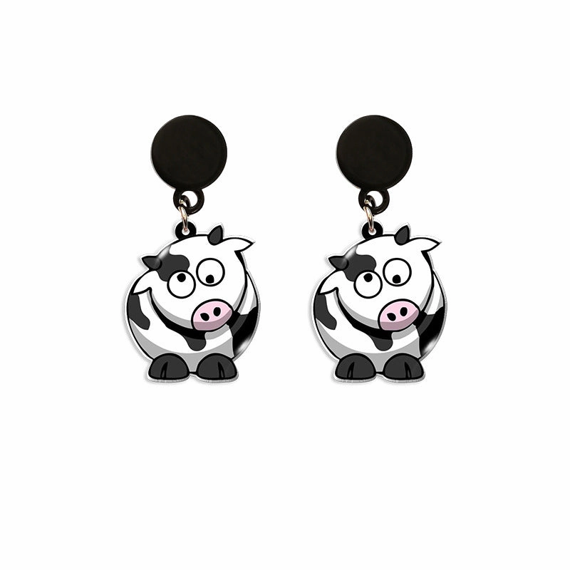 Wholesale Cartoon Cow Acrylic Earrings