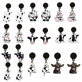 Wholesale Cartoon Cow Acrylic Earrings