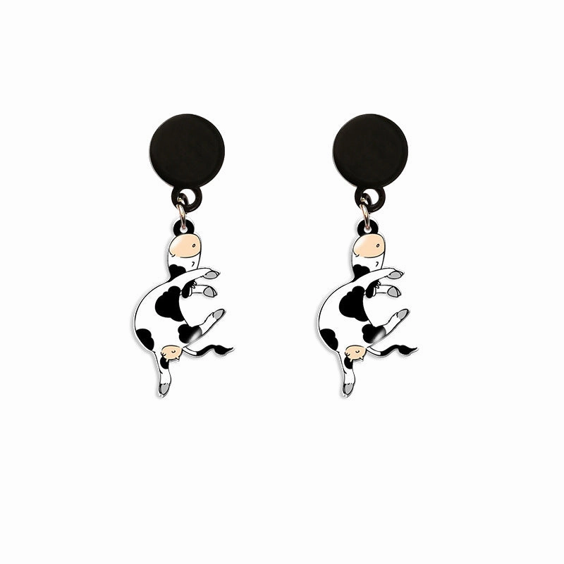 Wholesale Cartoon Cow Acrylic Earrings