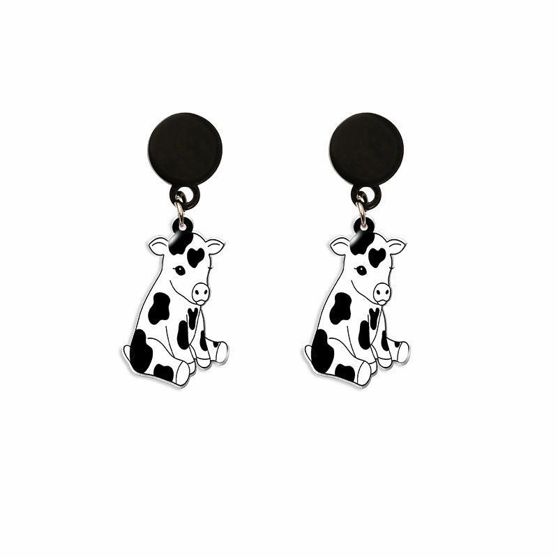 Wholesale Cartoon Cow Acrylic Earrings