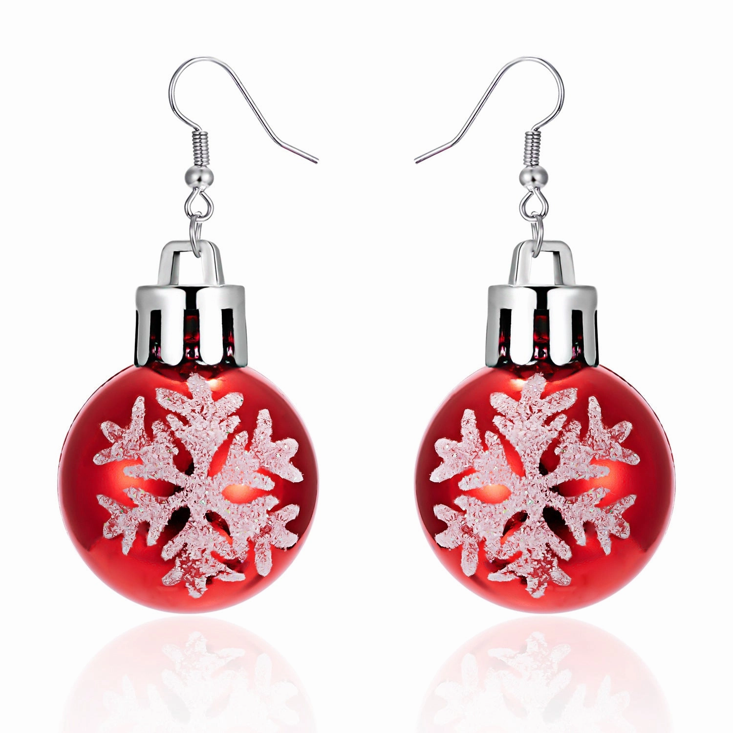 Wholesale Cartoon Cute Christmas Sequins Resin Lamp Ball Earrings