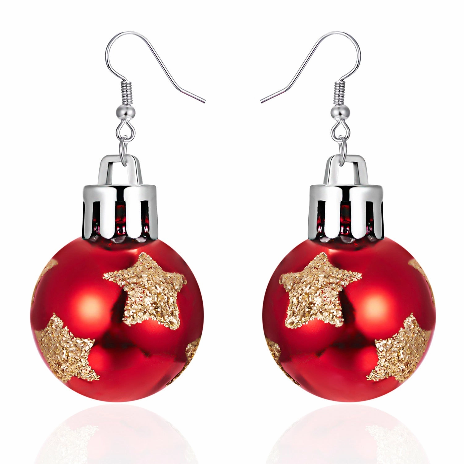Wholesale Cartoon Cute Christmas Sequins Resin Lamp Ball Earrings