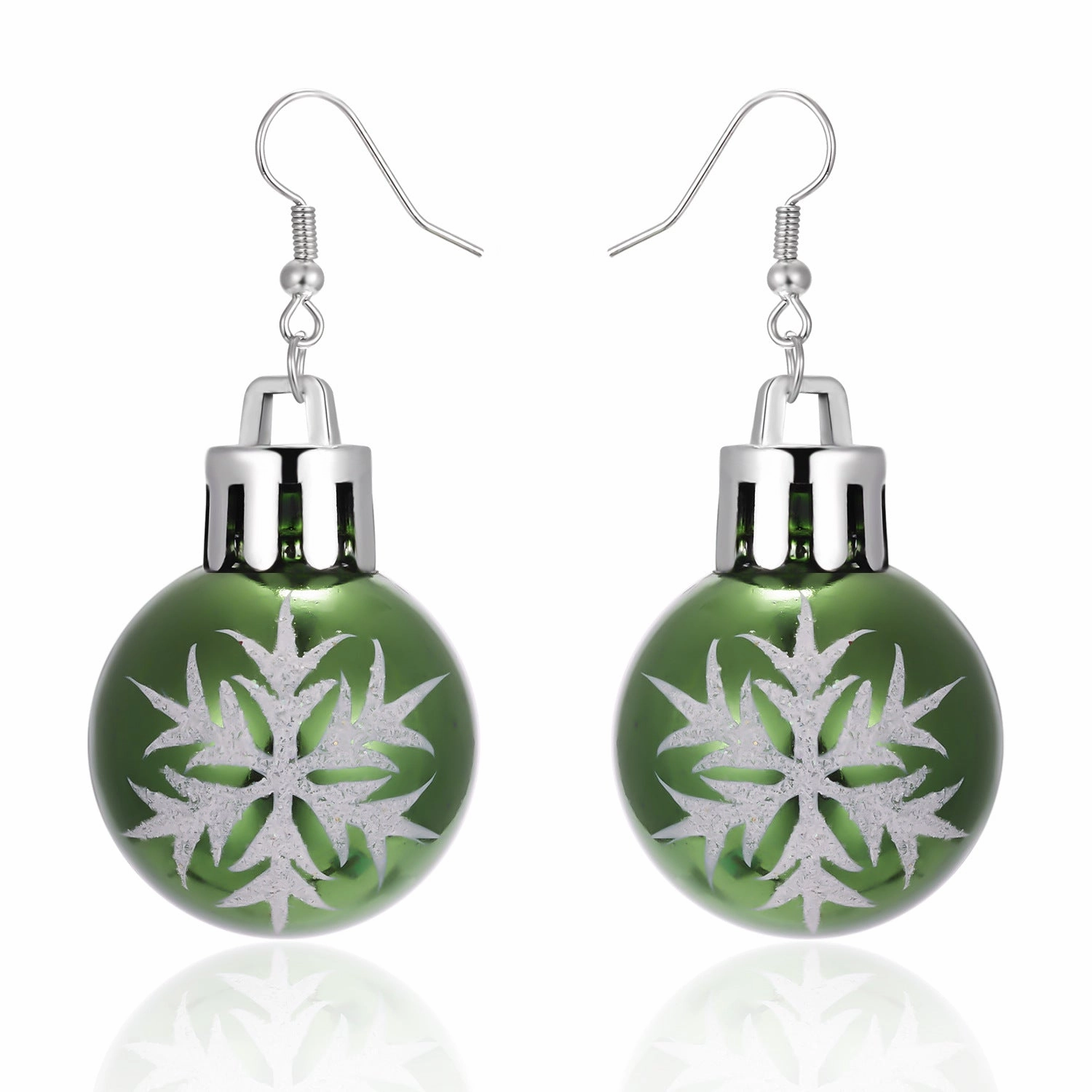 Wholesale Cartoon Cute Christmas Sequins Resin Lamp Ball Earrings