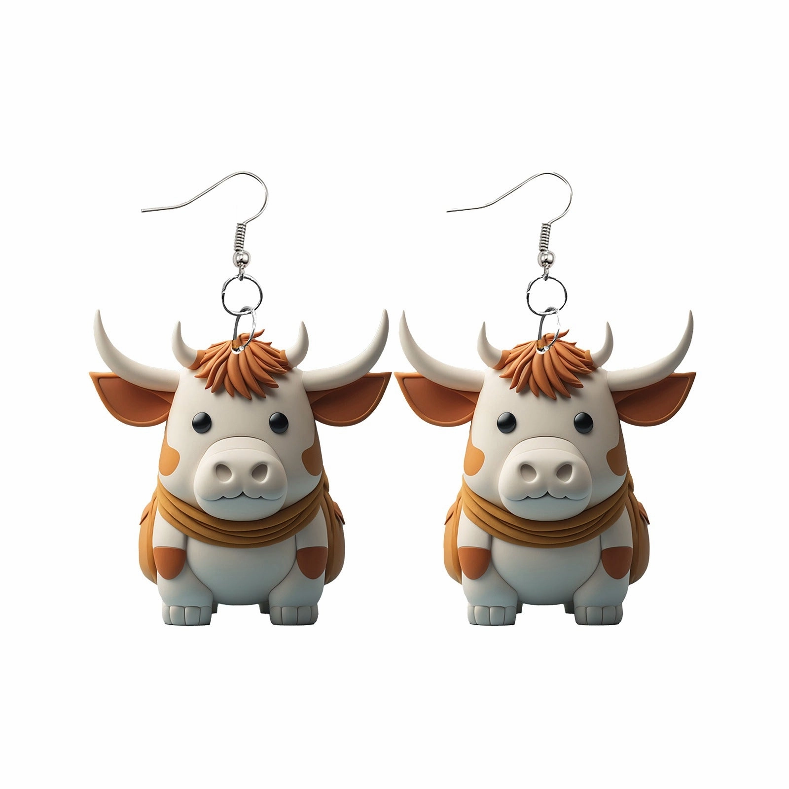 Wholesale Cartoon Cute Farm Yak Creative Acrylic Earrings