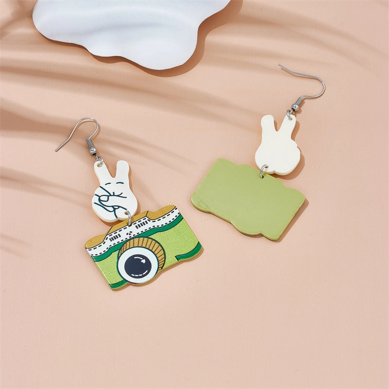 Wholesale Cartoon Cute Printing Acrylic Earrings