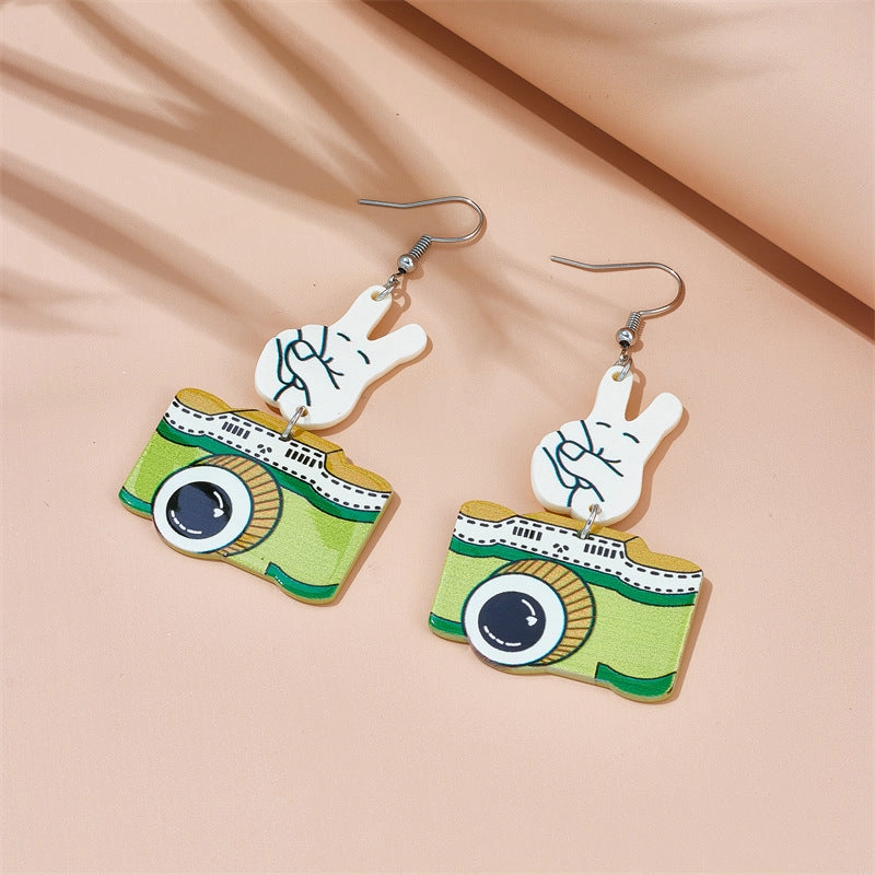 Wholesale Cartoon Cute Printing Acrylic Earrings