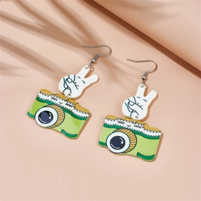 Wholesale Cartoon Cute Printing Acrylic Earrings
