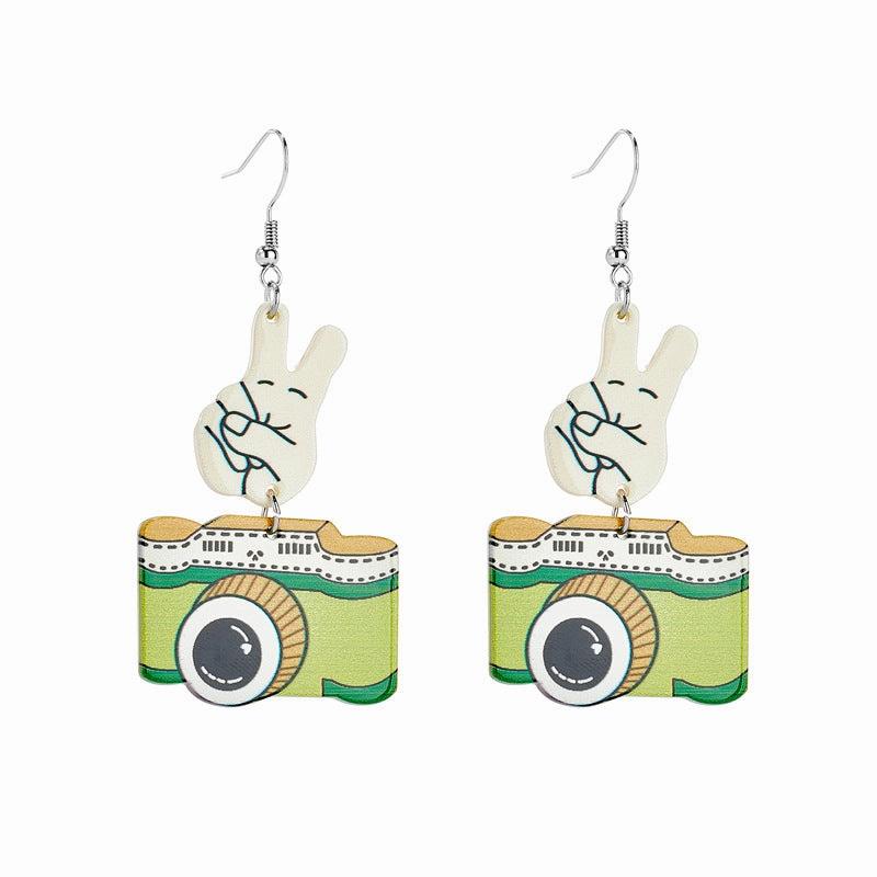 Wholesale Cartoon Cute Printing Acrylic Earrings