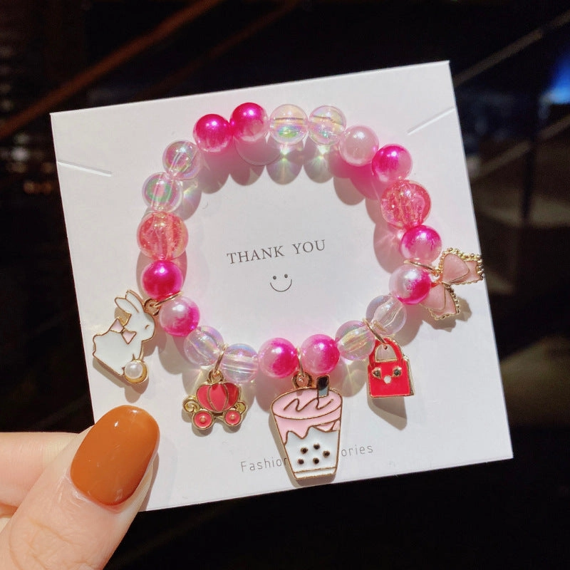 Wholesale Cartoon Gradient Pearl Beaded Bracelet