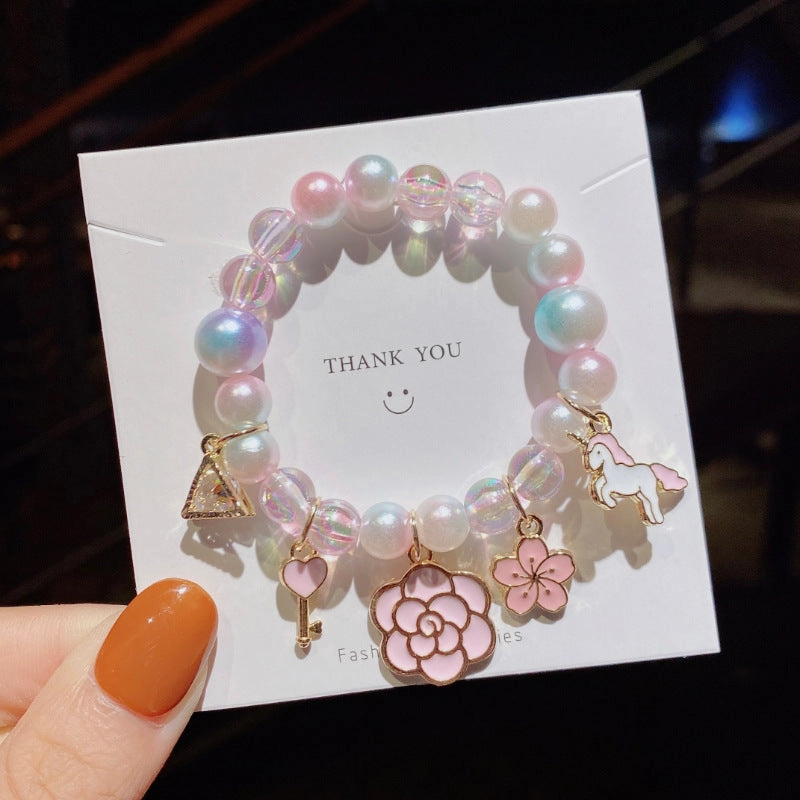 Wholesale Cartoon Gradient Pearl Beaded Bracelet