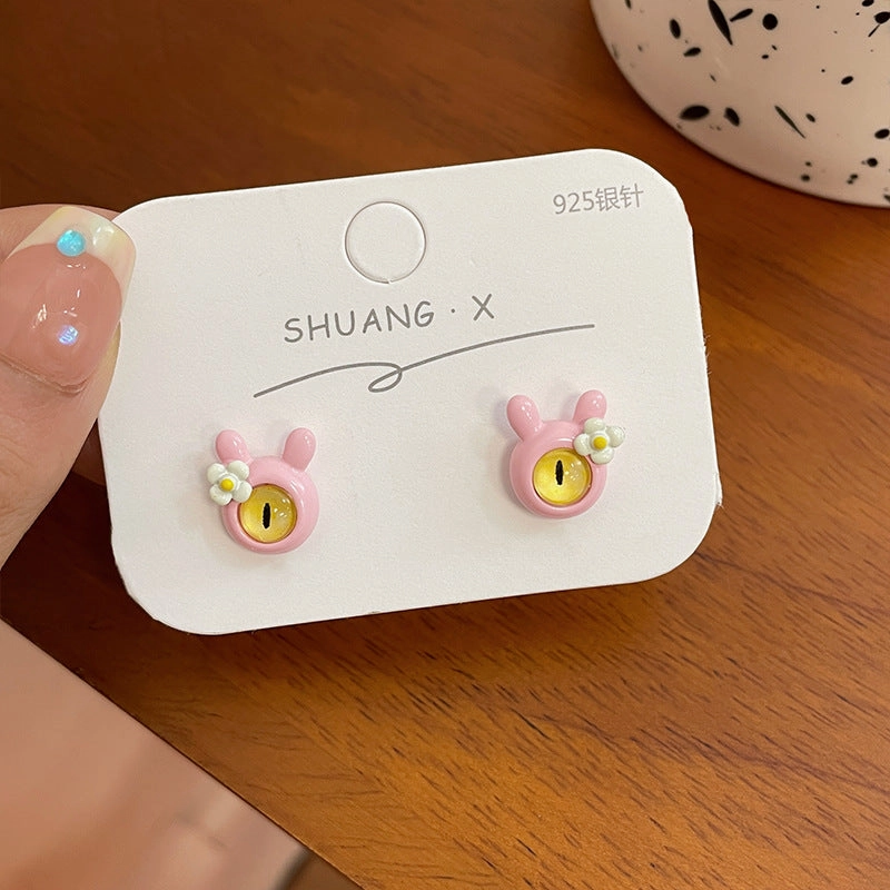 Wholesale Cartoon Little Devil Halloween Opal Alloy Earrings