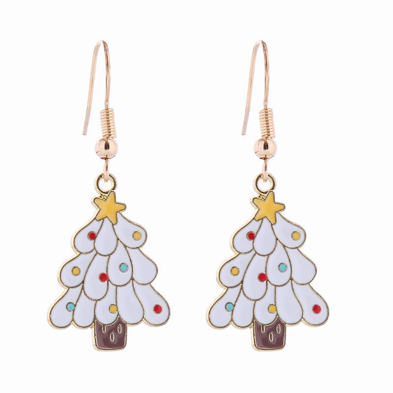 Wholesale Cartoon Santa Claus Snowman Bells Snowflake Christmas Earrings