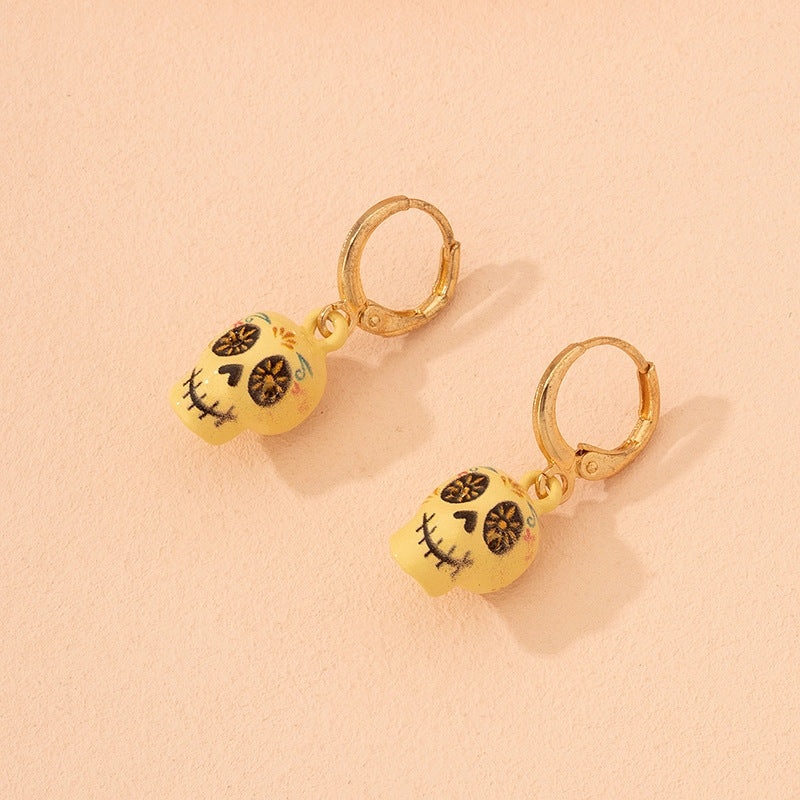 Wholesale Cartoon Skull Alloy Earrings