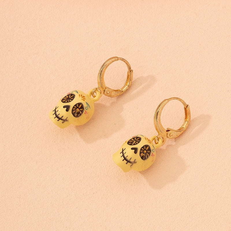 Wholesale Cartoon Skull Alloy Earrings