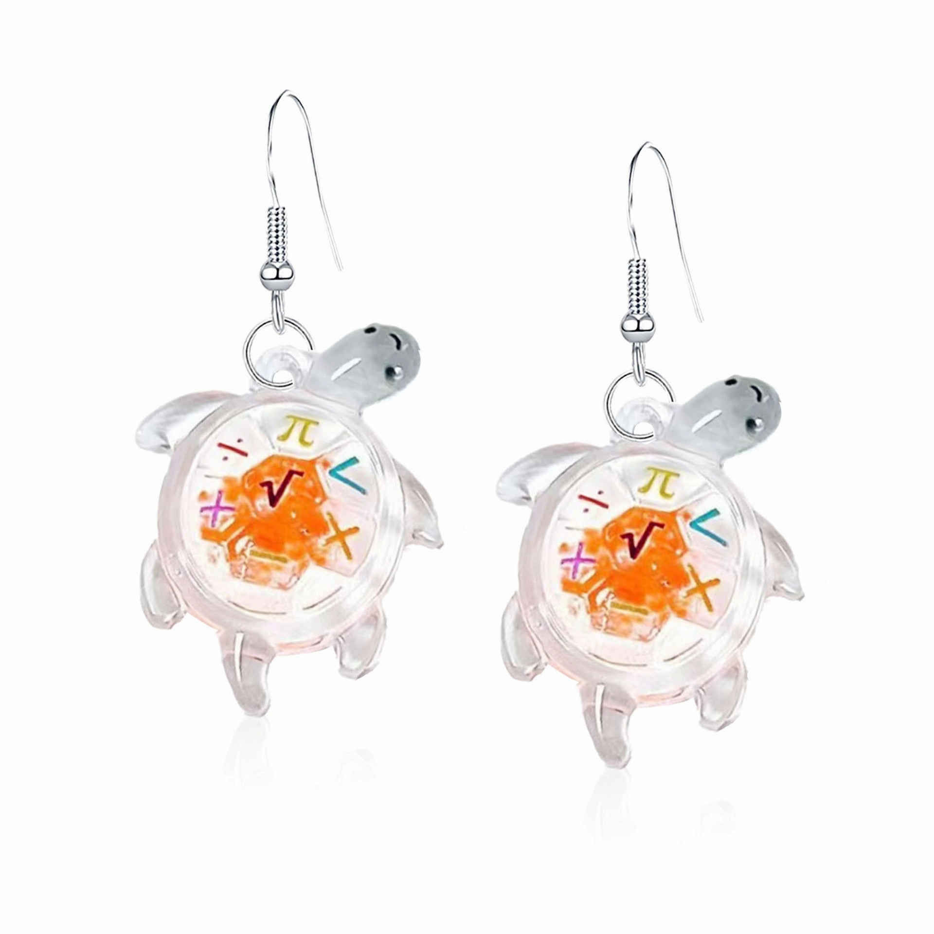 Wholesale Cartoon Transparent Luminous Turtle Acrylic Earrings