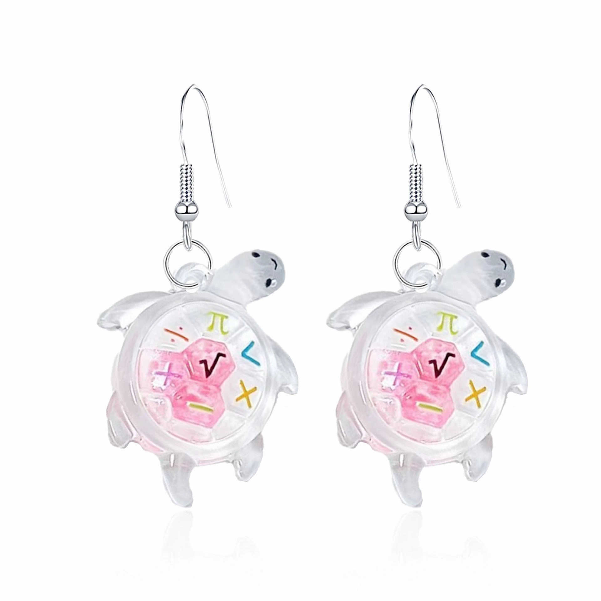Wholesale Cartoon Transparent Luminous Turtle Acrylic Earrings
