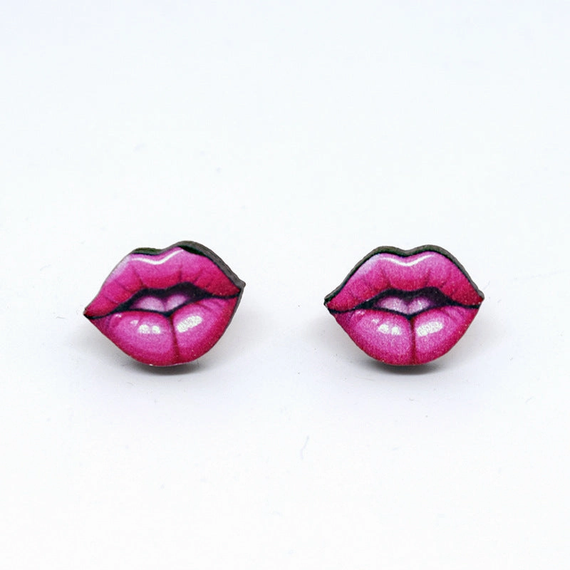 Wholesale Cartoon Valentine's Day Christmas Wood Earrings