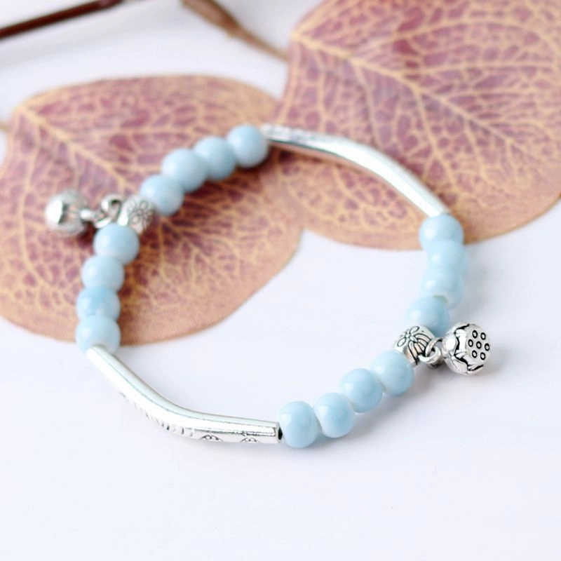 Wholesale Ceramic Beaded DIY Bend Pipe Bracelet