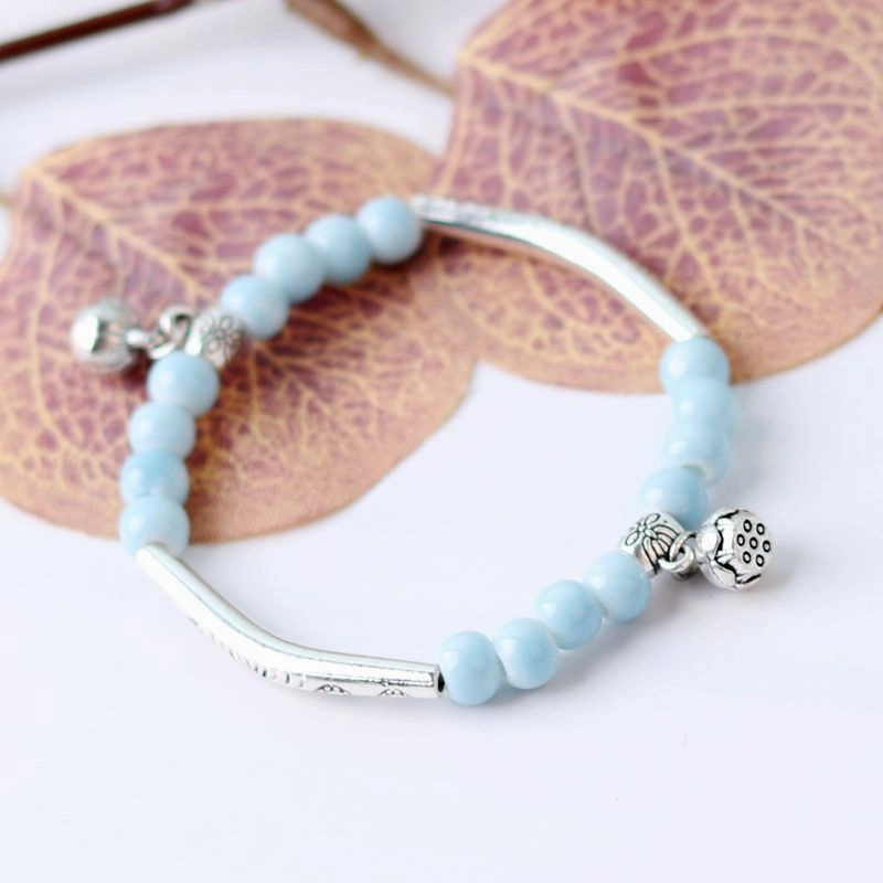 Wholesale Ceramic Beaded DIY Bend Pipe Bracelet