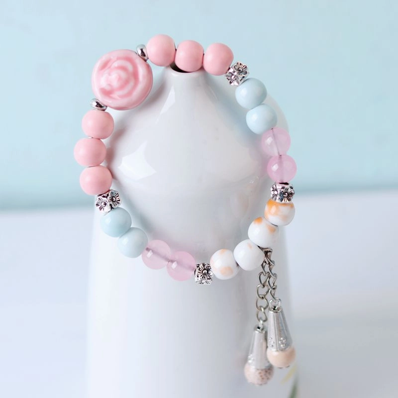 Wholesale Ceramic Stacked Wearing Multi-Layered Longevity Lock Bracelet