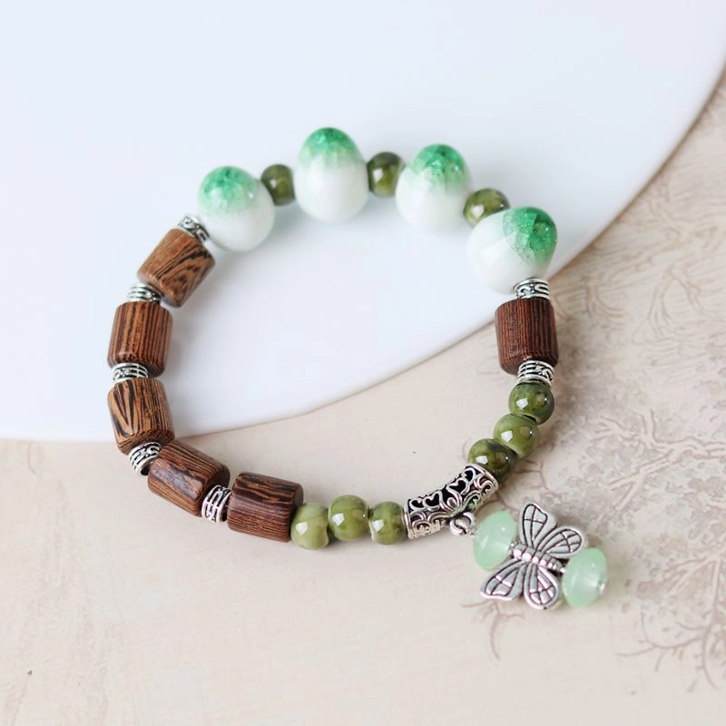 Wholesale Ceramic Stacked Wearing Multi-Layered Longevity Lock Bracelet