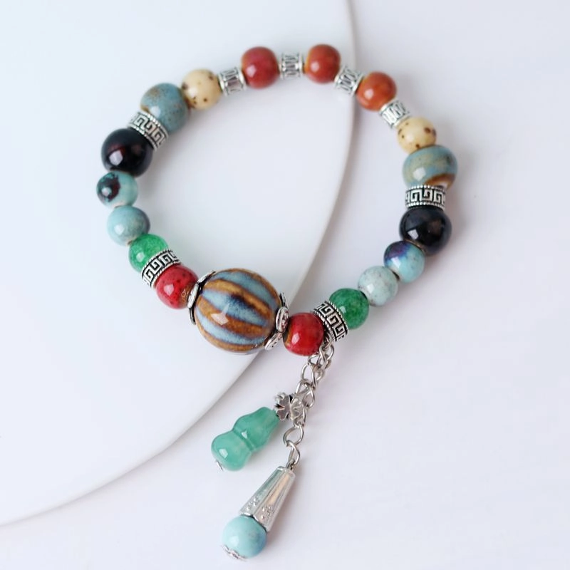 Wholesale Ceramic Stacked Wearing Multi-Layered Longevity Lock Bracelet