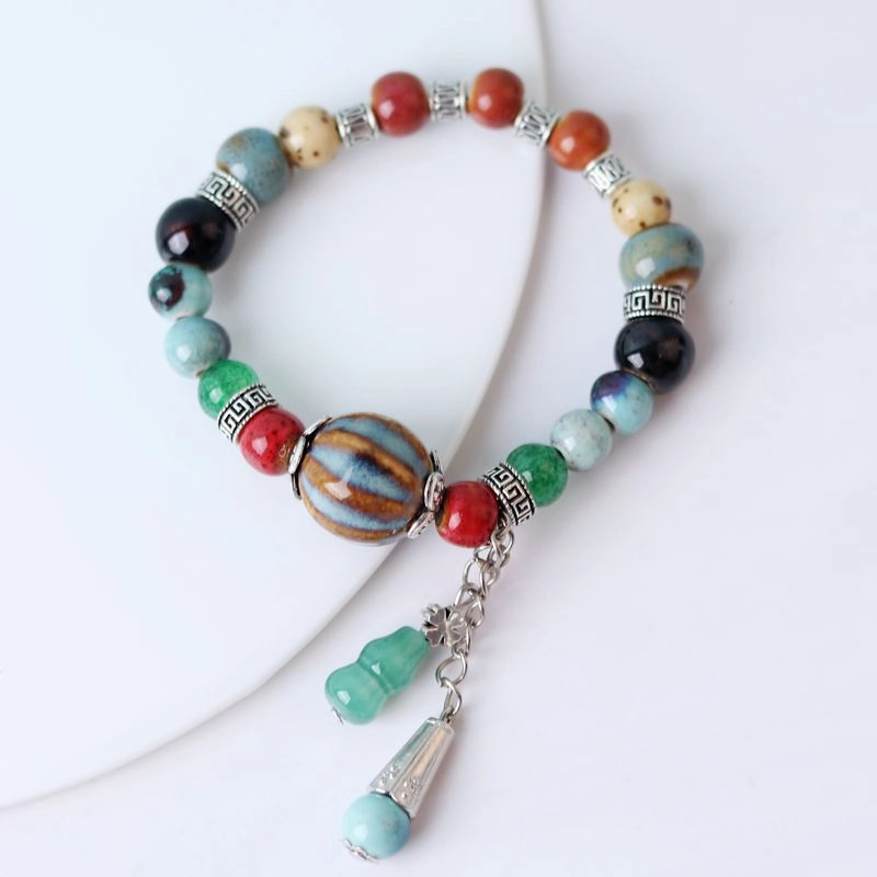 Wholesale Ceramic Stacked Wearing Multi-Layered Longevity Lock Bracelet