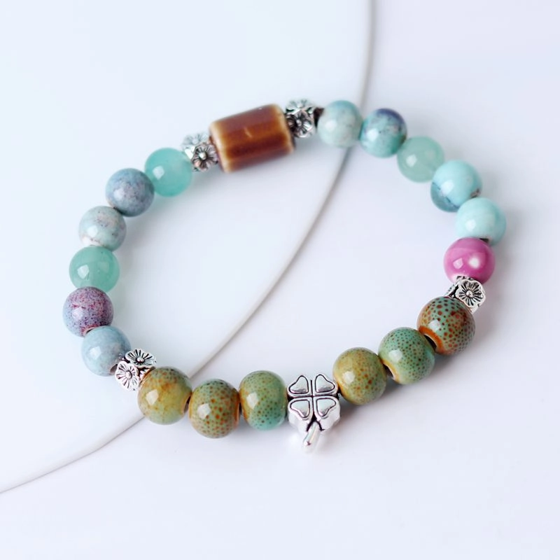 Wholesale Ceramic Stacked Wearing Multi-Layered Longevity Lock Bracelet