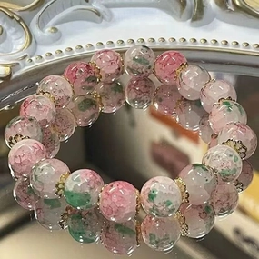Wholesale Cherry Blossom Glass Bracelets