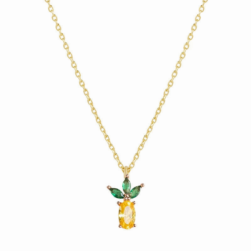 Wholesale Cherry Peach Tropical Fruit Copper Necklace