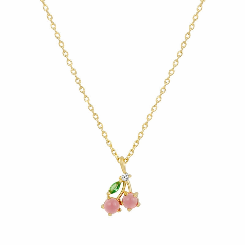 Wholesale Cherry Peach Tropical Fruit Copper Necklace