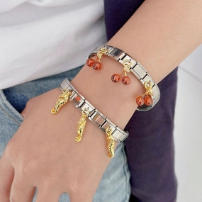 Wholesale Cherry Seahorse Stainless Steel Bracelet