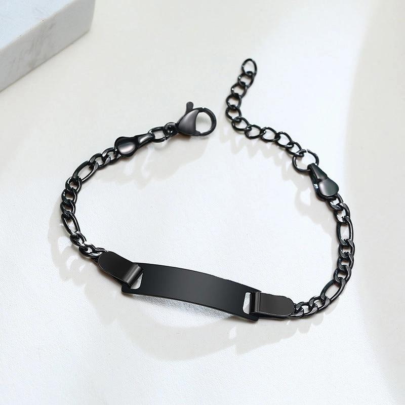 Wholesale Children's Lettering Stainless Steel Bracelet