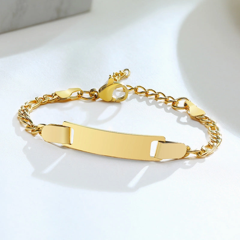 Wholesale Children's Lettering Stainless Steel Bracelet