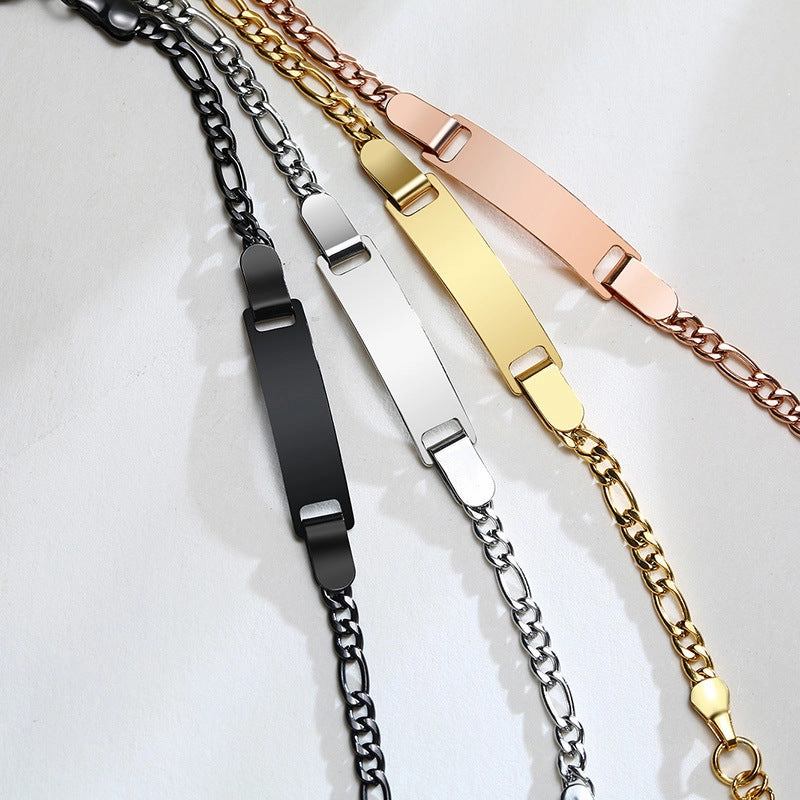Wholesale Children's Lettering Stainless Steel Bracelet