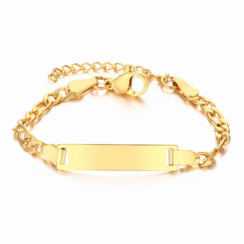 Wholesale Children's Lettering Stainless Steel Bracelet