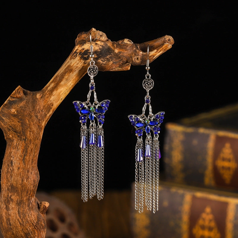 Wholesale Chinese Style Multilayer Long Alloy Earrings