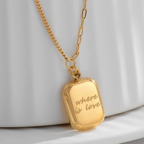Wholesale Chocolate Sugar Cube Gold Plated Titanium Steel Necklace Clavicle Chain