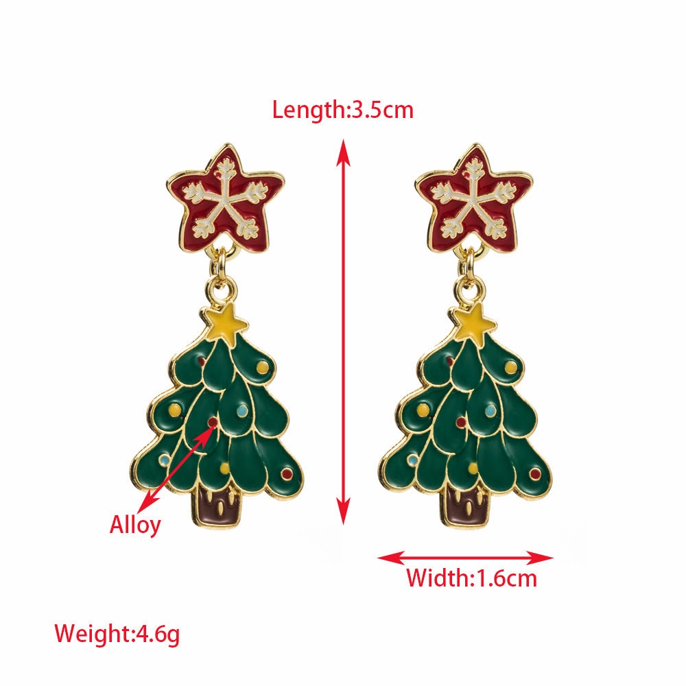 Wholesale Christmas 925 Silver Needle Cartoon Cute Earrings