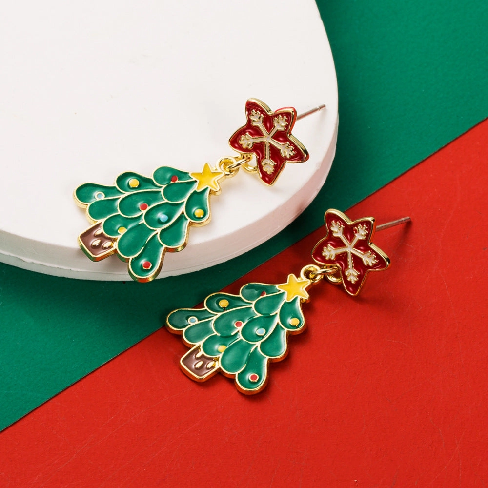 Wholesale Christmas 925 Silver Needle Cartoon Cute Earrings