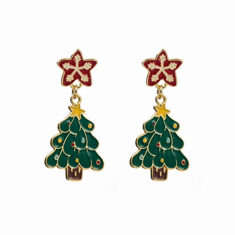Wholesale Christmas 925 Silver Needle Cartoon Cute Earrings
