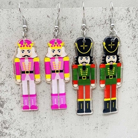 Wholesale Christmas Acrylic Movie Character Double-sided Print Earrings