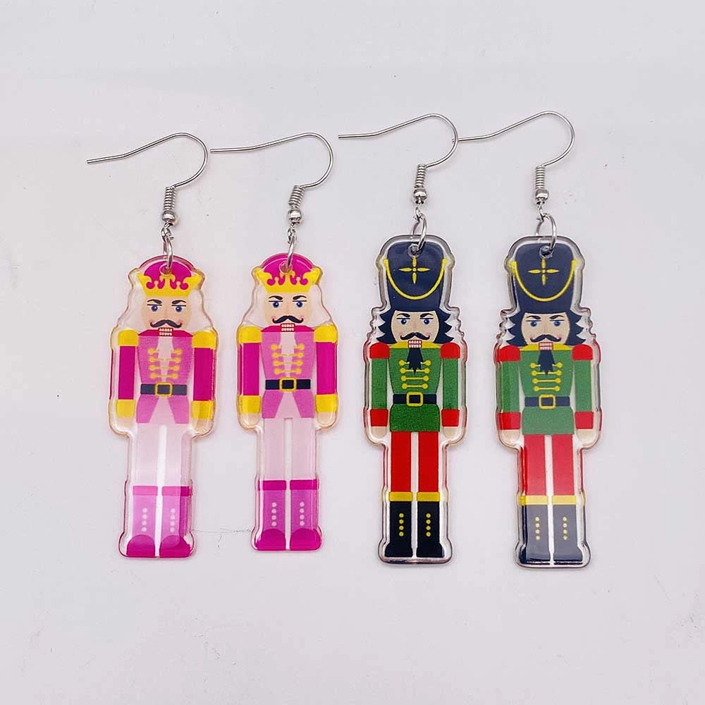 Wholesale Christmas Acrylic Movie Character Double-sided Print Earrings