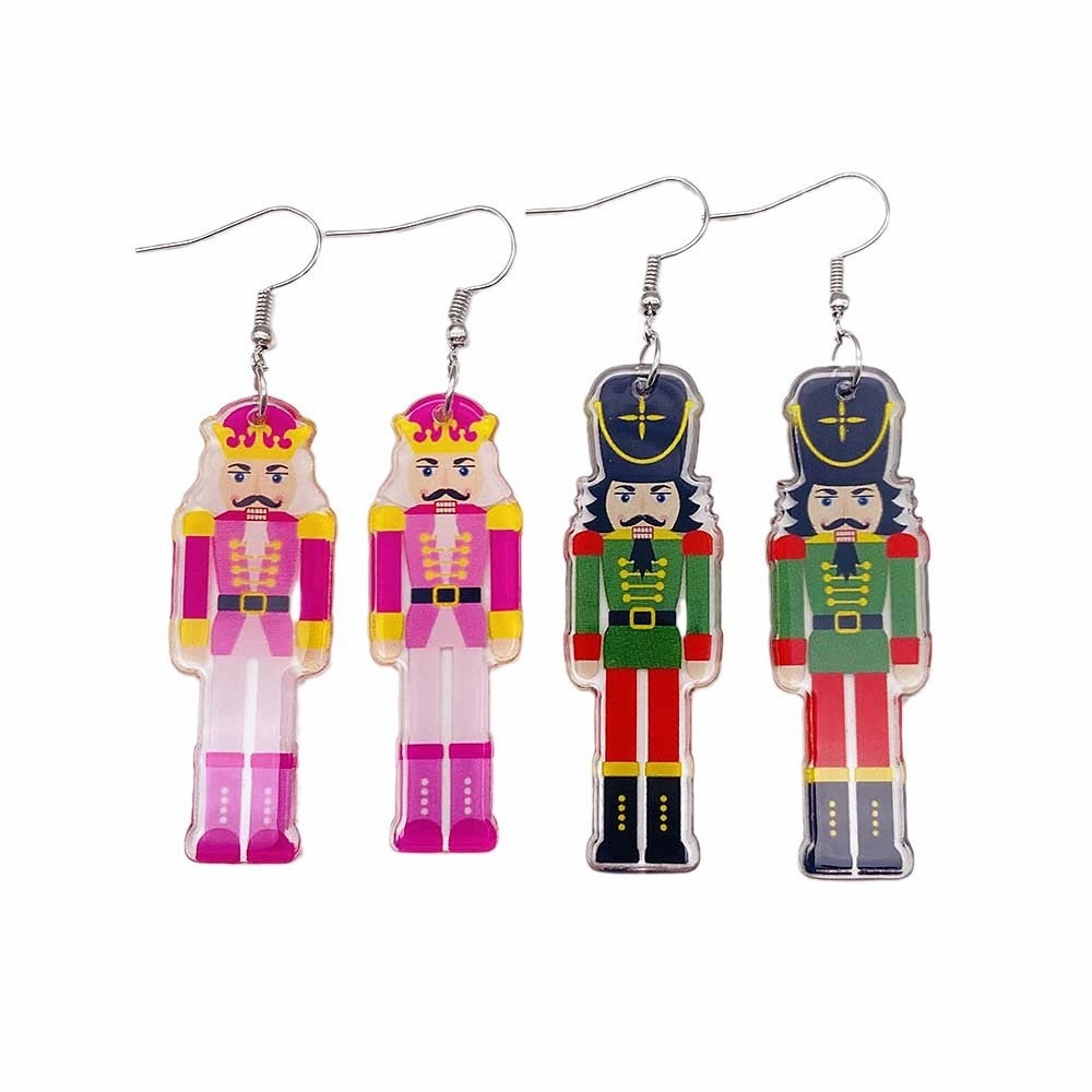 Wholesale Christmas Acrylic Movie Character Double-sided Print Earrings